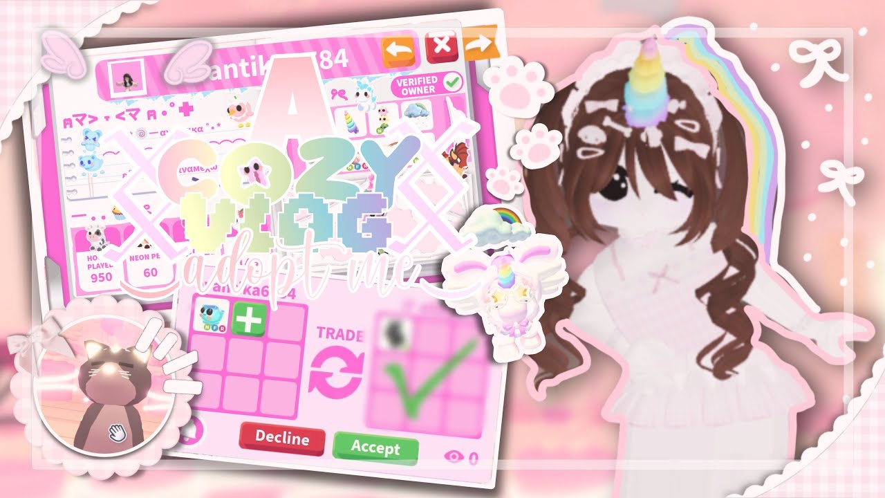 A COZY Vlog ꒰ঌ ໒꒱ giveaway, trading, building, hatching eggs, QnA // Adopt Me 🌸🐰