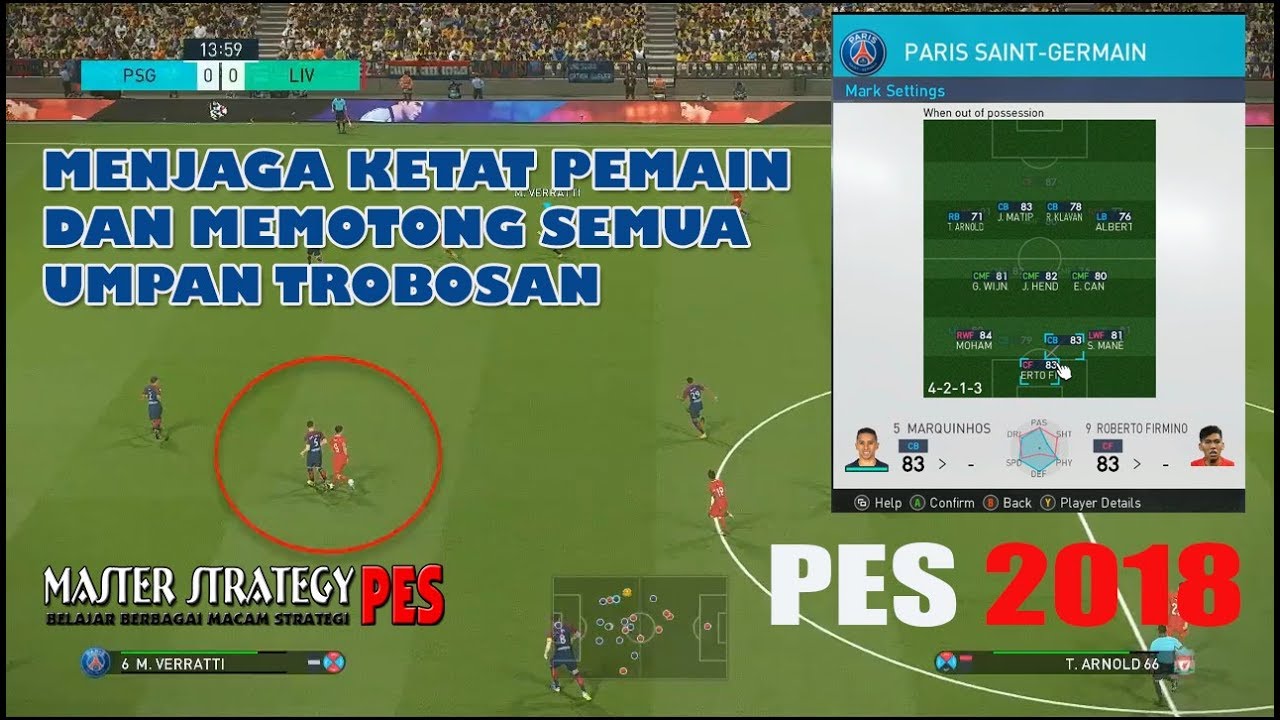 PES 2018 |  MEMBUAT FORMASI ANTI UMPAN TROBOSAN