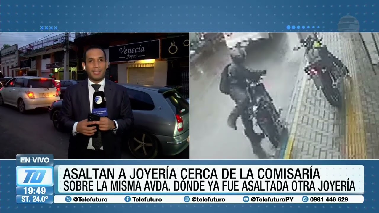 Dos hombres asaltaron una joyería en la ciudad de Luque