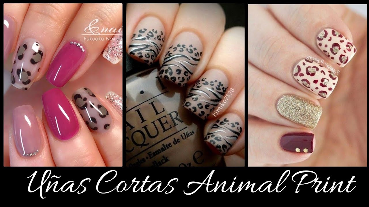 DISEÑOS DE UÑAS 👌2021/CORTAS ANIMAL PRINT/animal print nail 2020/ terne nail 2020