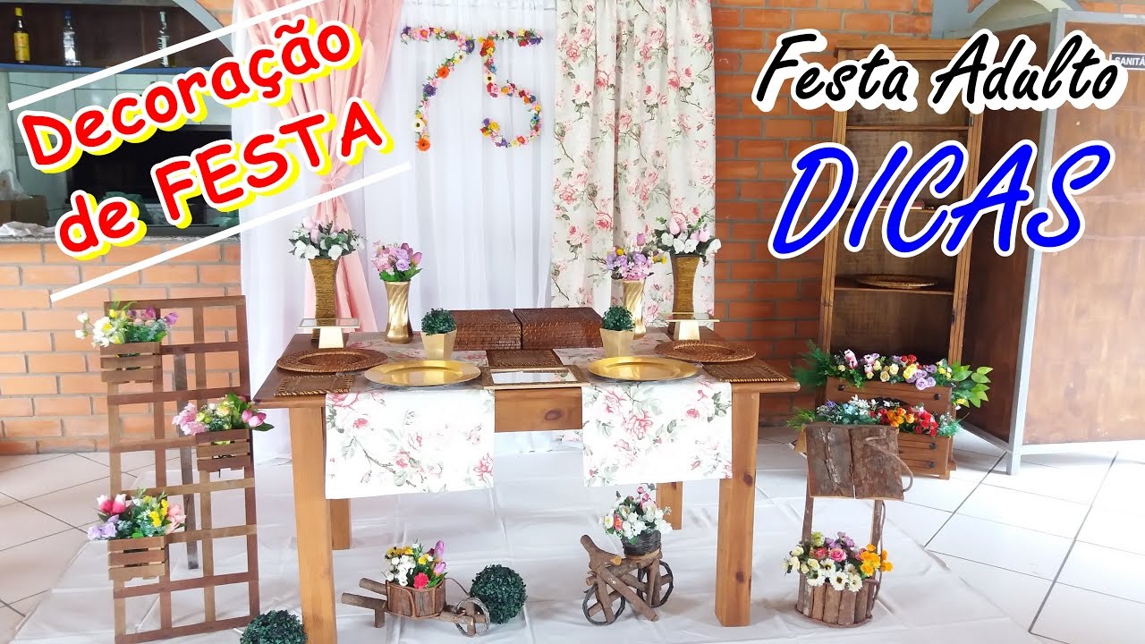 DECORAÇÃO PARA FESTA DE 75 ANOS   70 anos  80 anos  30 anos  DICAS