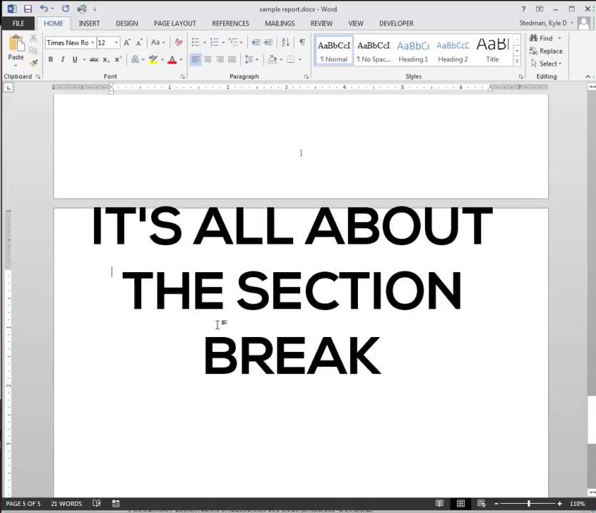 Designing Reports in Microsoft Word