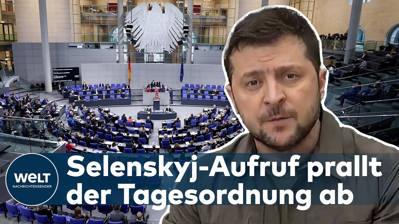 UKRAINE-KRIEG: Nach bewegender Selenskyj-Rede entbrennt der Streit im Bundestag