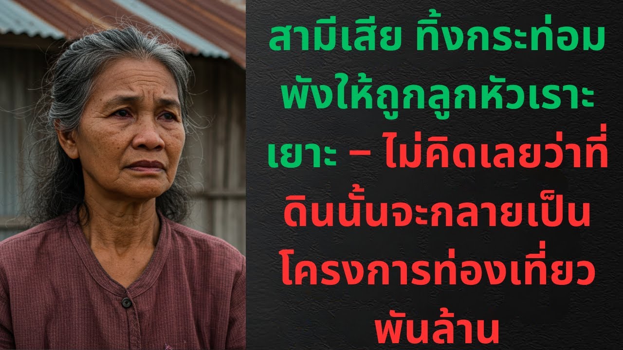 สามีเสีย ทิ้งกระท่อมพังให้ถูกลูกหัวเราะเยาะ–ไม่คิดเลยว่าที่ดินนั้นจะกลายเป็นโครงการท่องเที่ยวพันล้าน