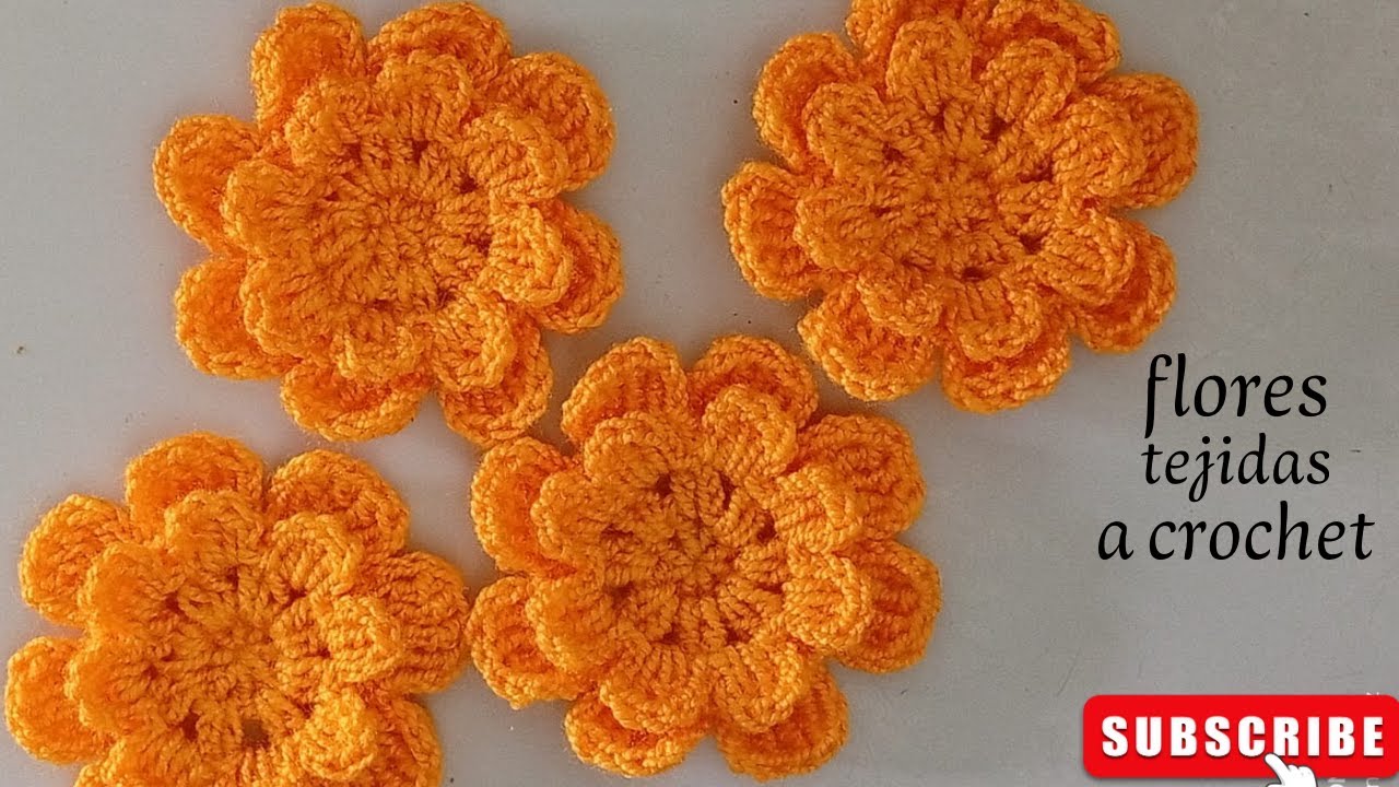 Aprende a Tejer Flores a Crochet Paso a Paso 🌸