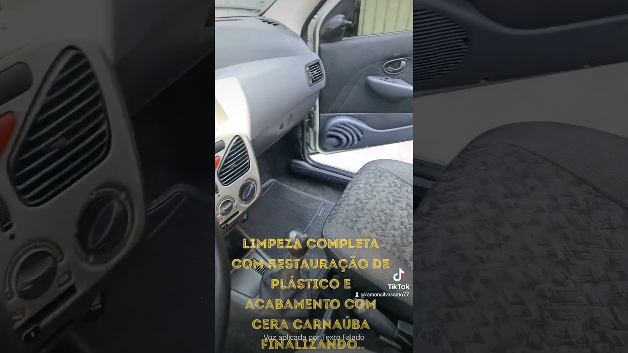limpeza completa com restaura&ccedil;&atilde;o de pl&aacute;stico e Cera Carna&uacute;ba.