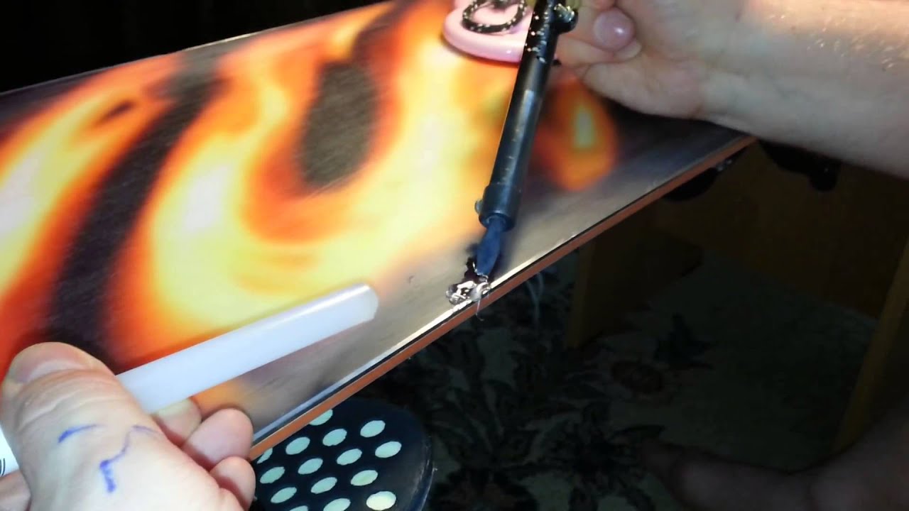 repair snowboard base lesson