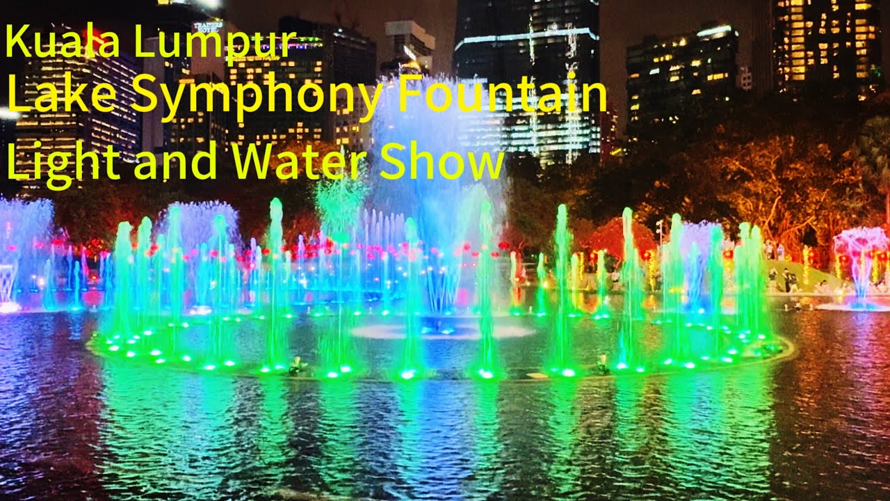KLCC Lake Symphony Water Fountain Light Show | Kuala Lumpur | Petronas Twin Towers | Malaysia