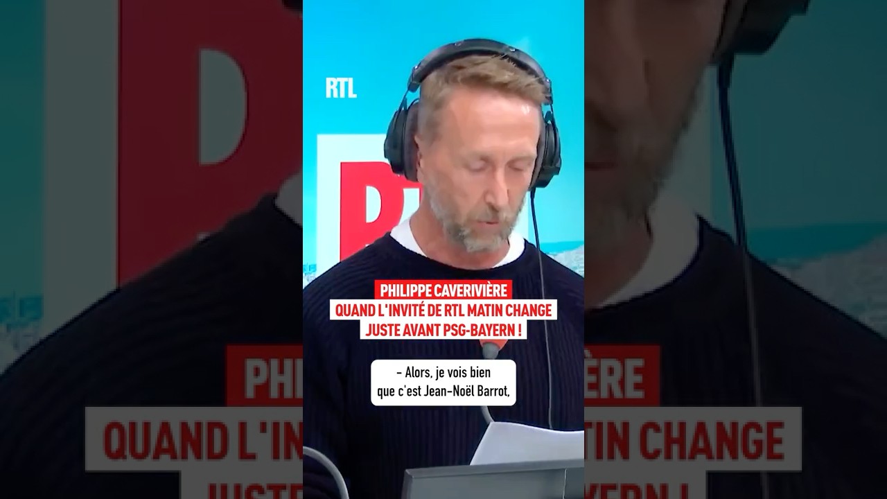 Philippe Caverivi&egrave;re : quand l'invit&eacute; de RTL Matin change juste avant PSG-Bayern ! 🤣