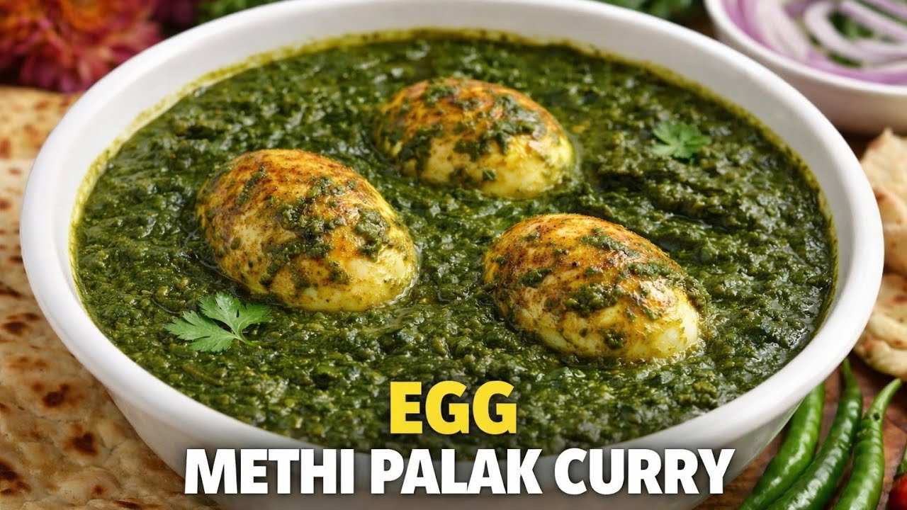 Egg Metthi Palak Delicious New Recipe एक बार बना ली तो उंगलिया चाटते रह जायेंगे | #womanhomekitchen