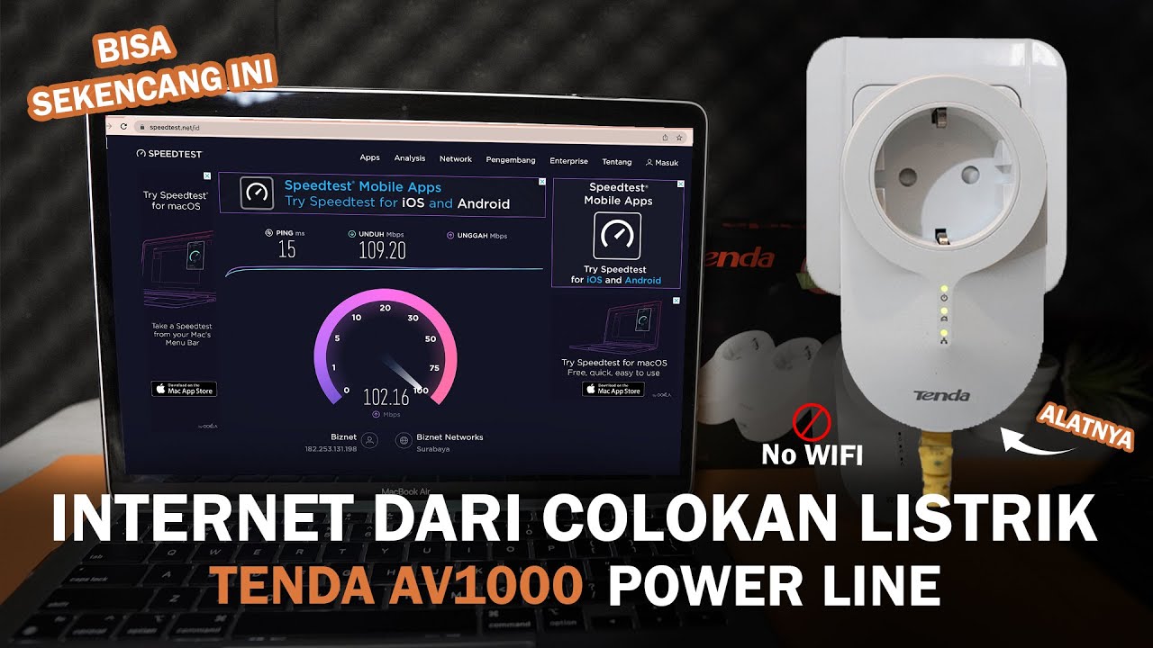 Internetan Dari Stop Kontak Listrik Dengan TENDA AV1000