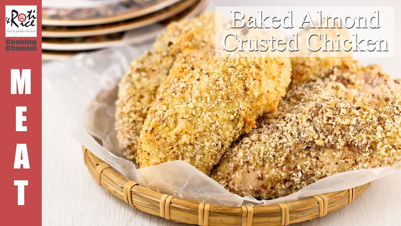 How to make Baked Almond Crusted Chicken | Roti n Rice