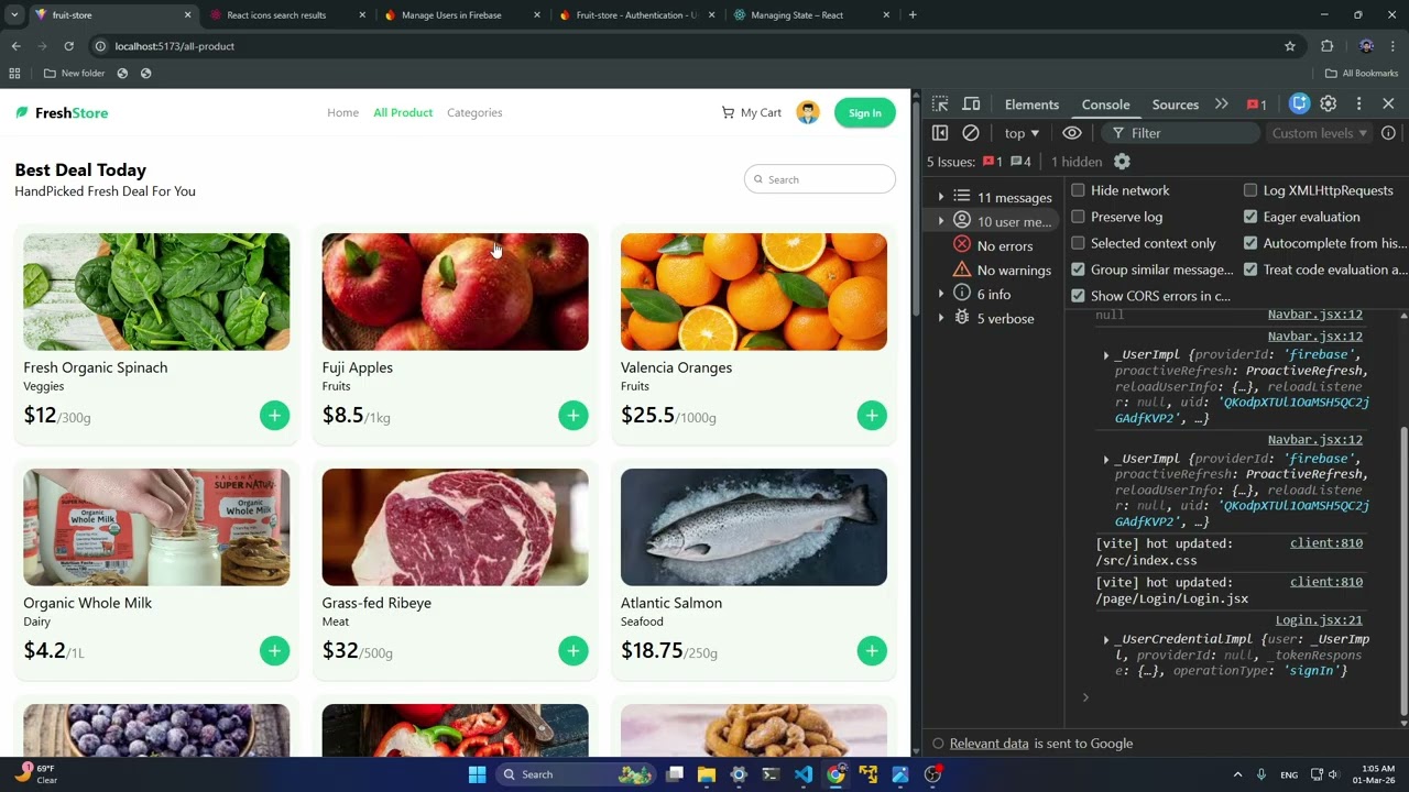 Recap Firebase Email & Password Auth in React | useNavigation & Page Loading