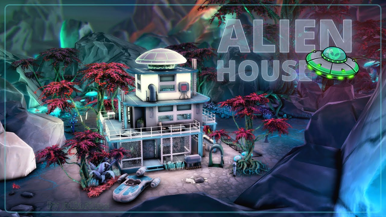 Дом пришельца👽🛸│Строительство│Alien House│SpeedBuild│NO CC [The Sims 4]