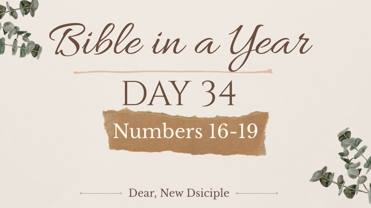 Bible In A Year | DAY 34 | Numbers 16-19 | NLT