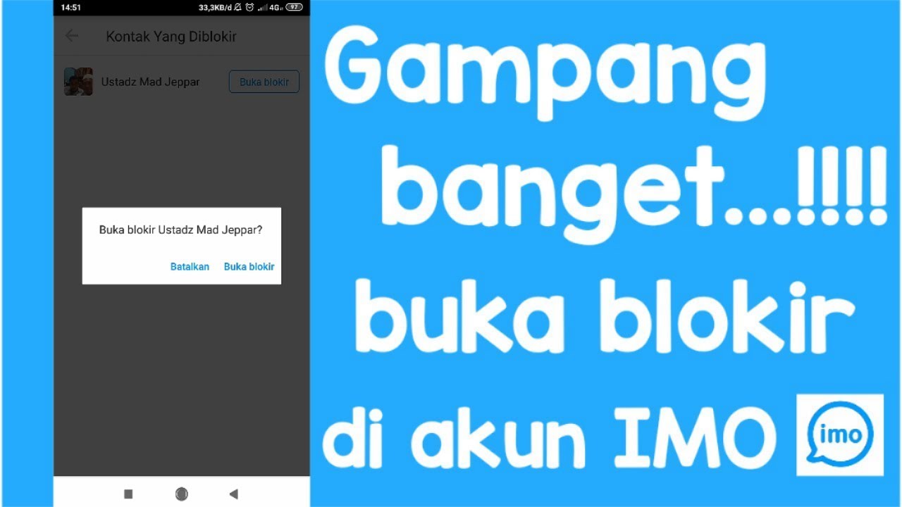 GAMPANG BANGET...!!!! BUKA BLOKIR DI AKUN IMO