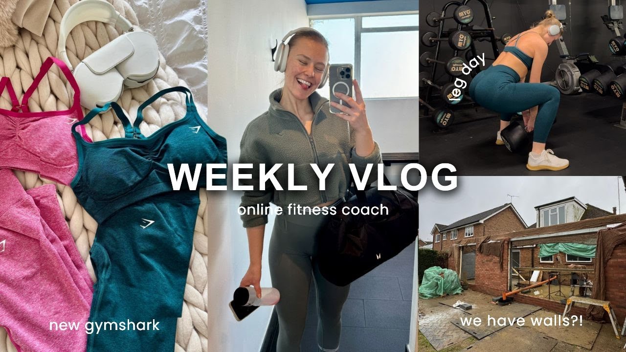 weekly vlog | renovation progress, interior design decisions, leg day, online fitness coach