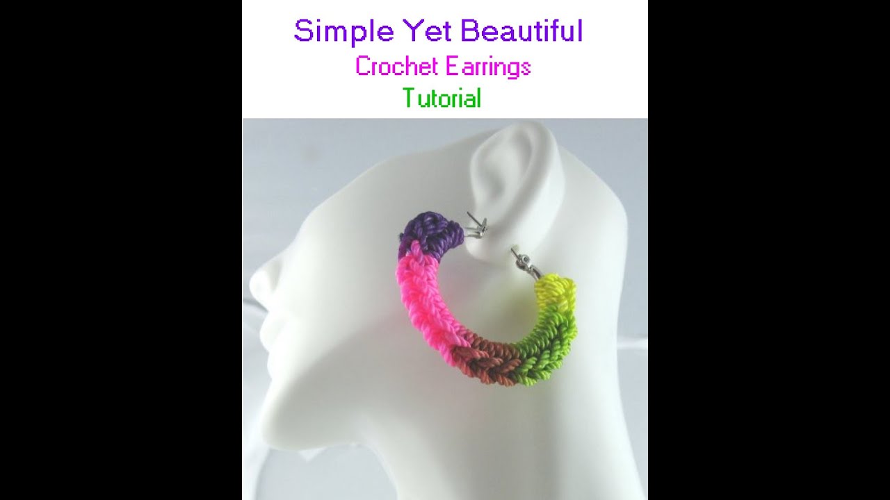 Crochet Hoop Earrings Tutorial | Simple Yet Beautiful!
