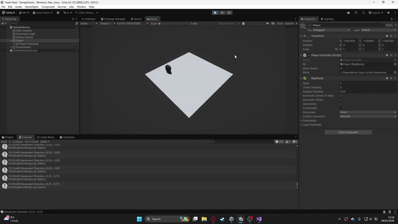 Voxel Heist: 5 - Unity’s Input System