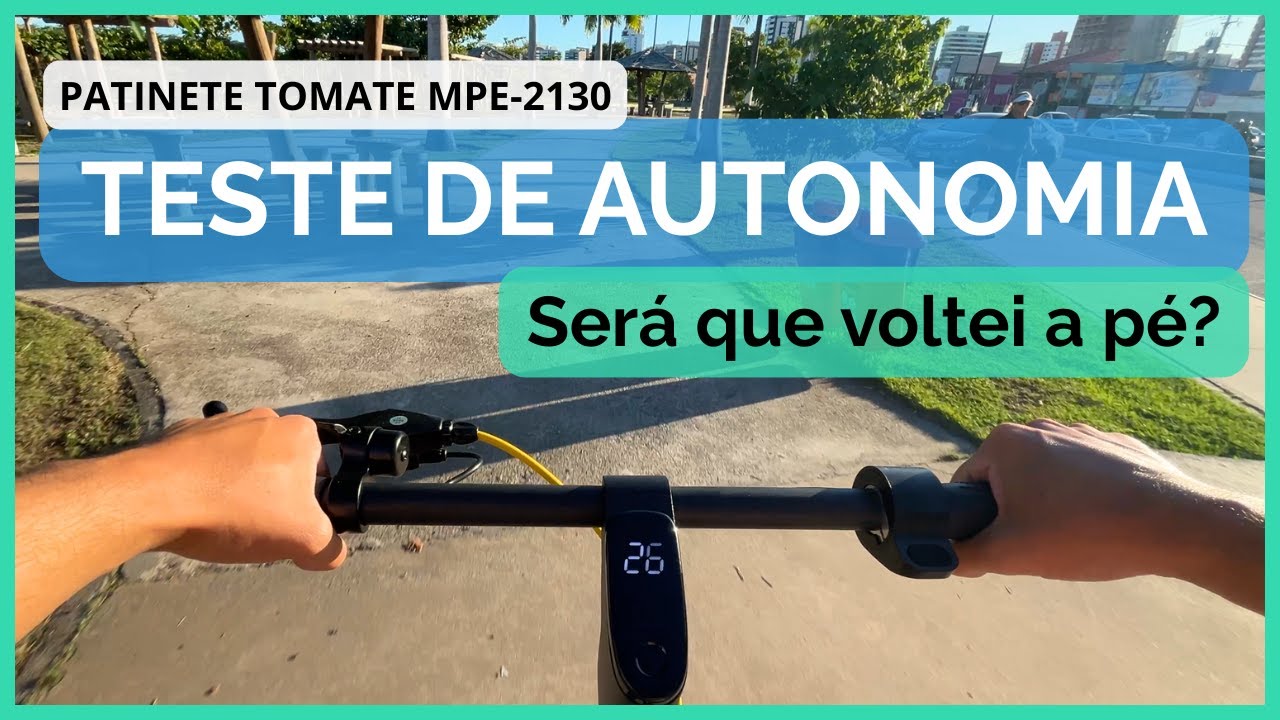 Teste de Autonomia Patinete Tomate MPE-2130 | QUANTOS KM ELE ANDA?