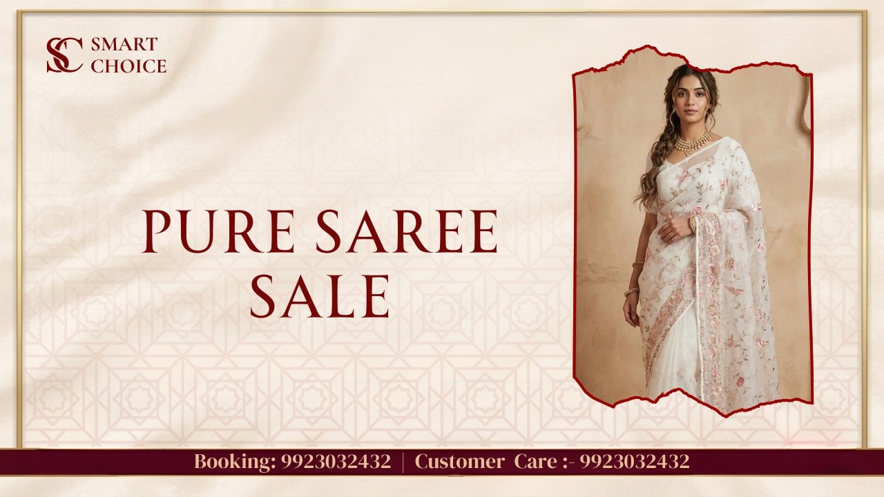 PURE SAREE SALE | For Booking :- 9923032432 | Smart Choice
