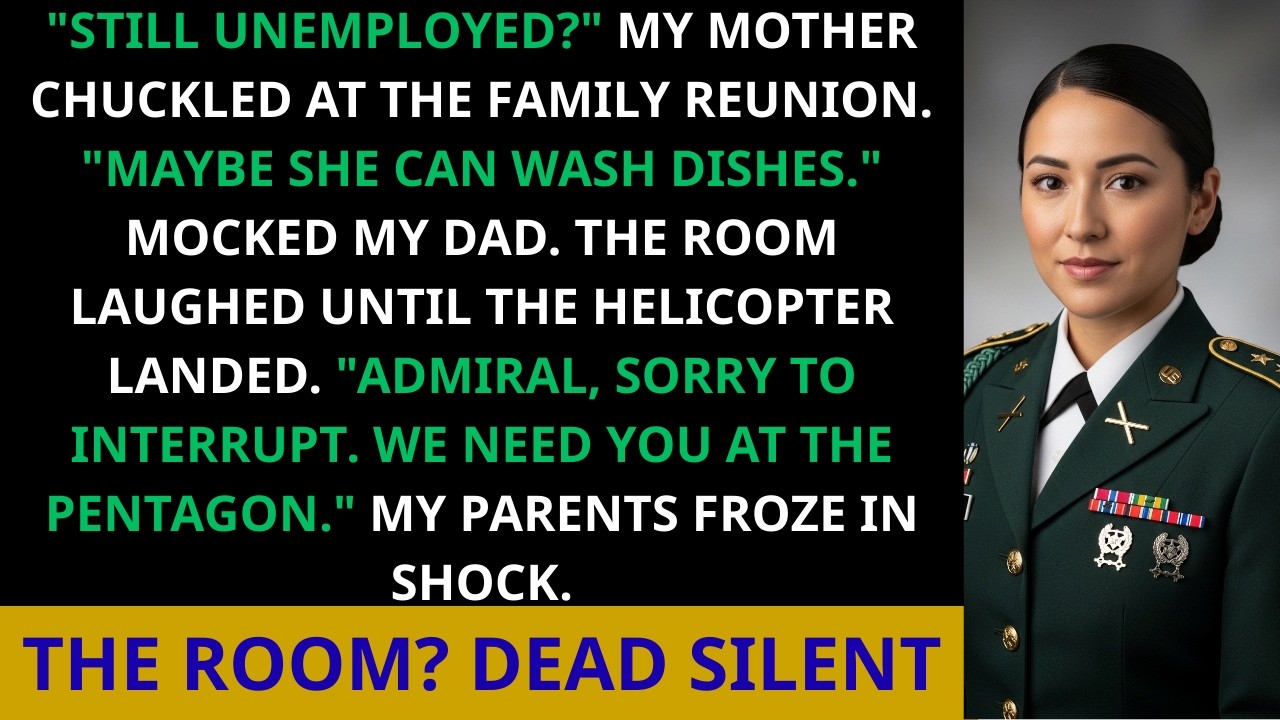 My Parents Mocked Me at the Family Reunion — Until the Helicopter Landed: “Admiral, We Need You.”