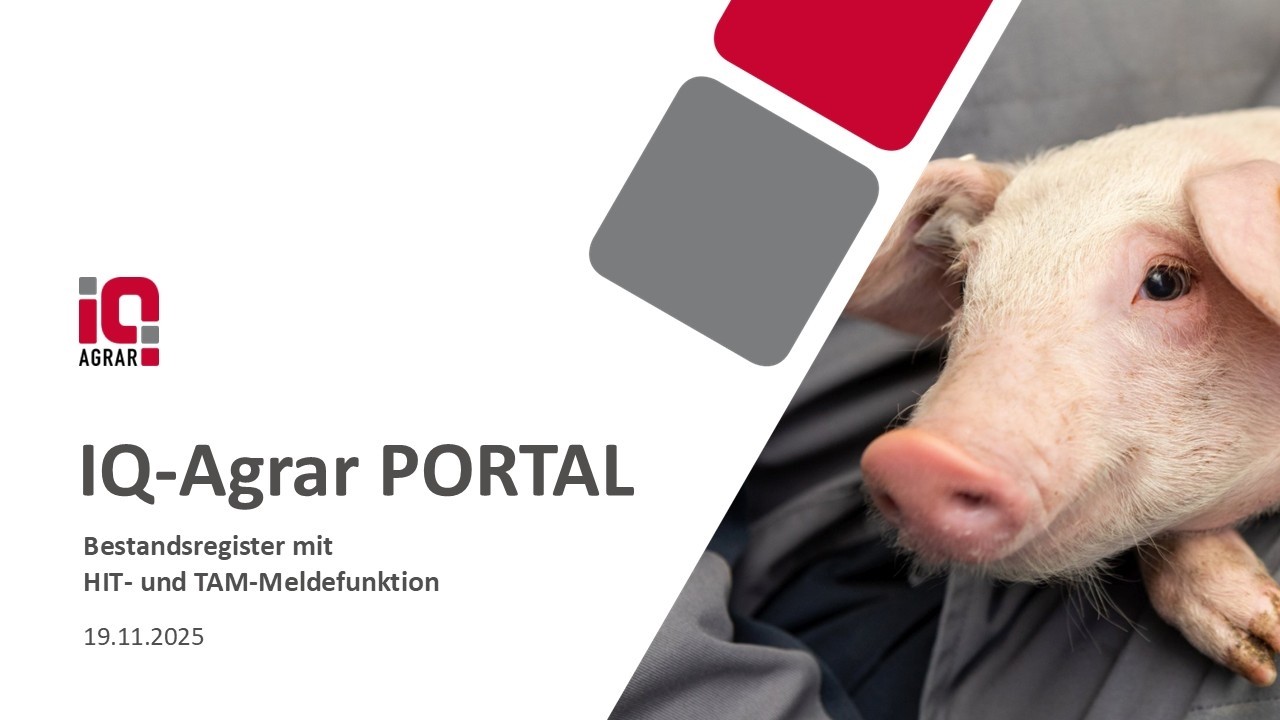 Vortrag zum IQ-Agrar PORTAL: Bestandsregister