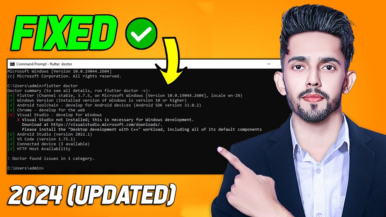 Исправлена ​​ошибка Flutter Doctor: Visual Studio не установлена ​​&mdash; установите Desktop Developme...