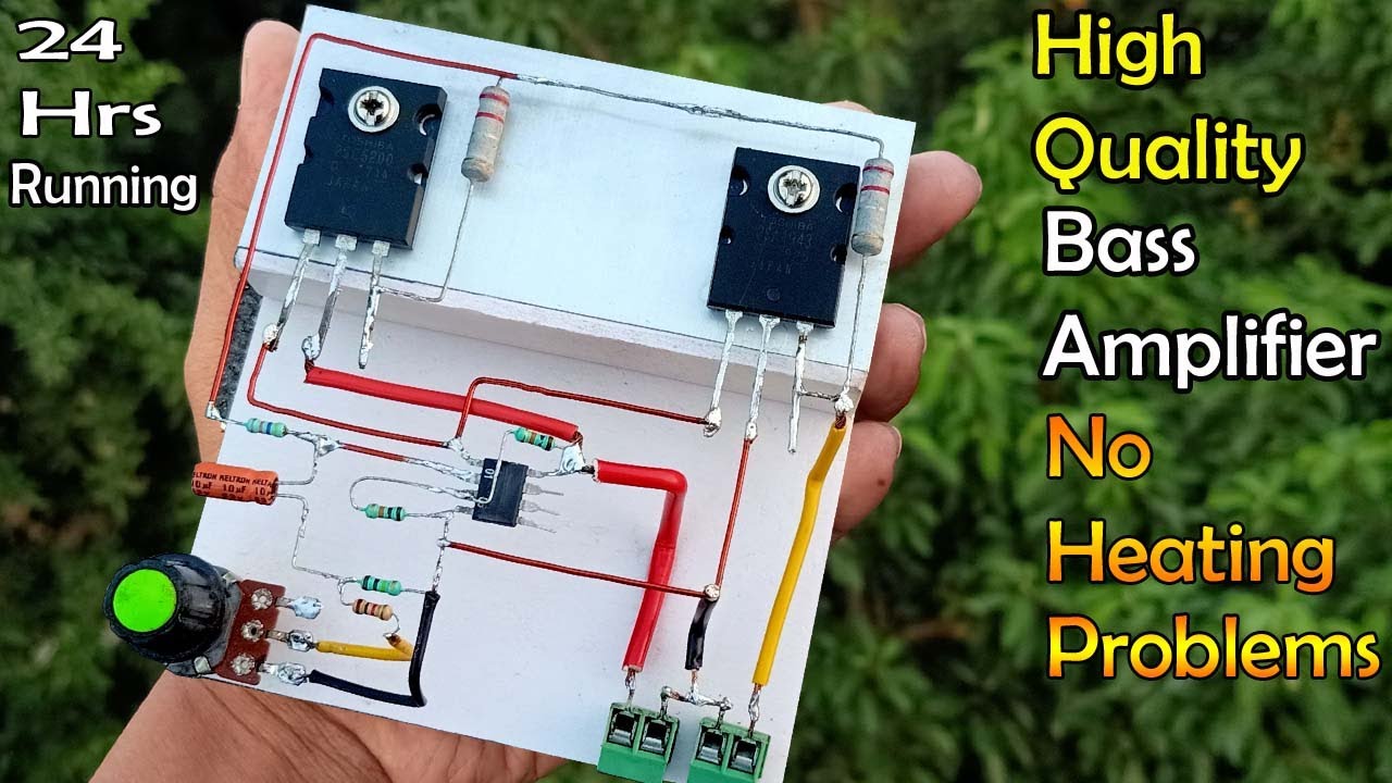 High Quality Powerful Bass Amplifier // How to Make Amplifier Using 2sc5200 & 2sa1943 With 4558 IC
