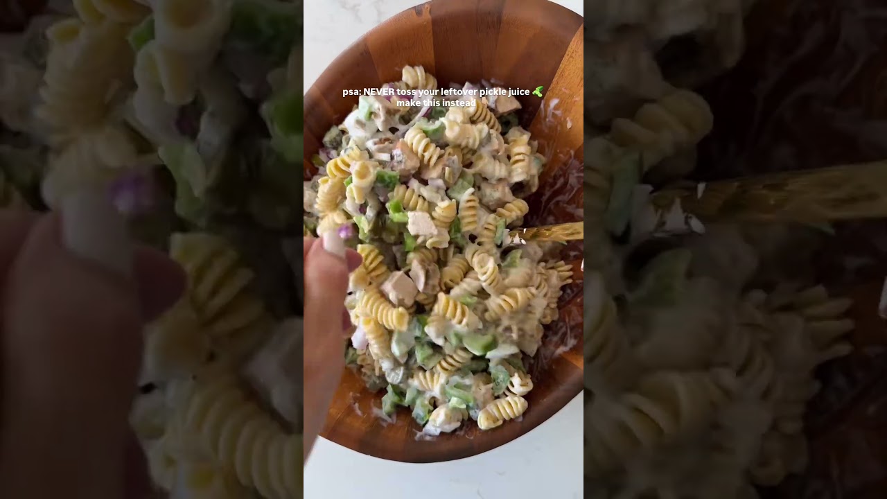 🥒 Салат из макарон с укропом и маринованными огурцами 🌀 (рецепт в описании)