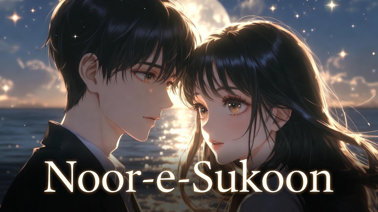 Noor-e-Sukoon | Soulful Romantic Hindi Love Song | Cinematic Anime Music Video