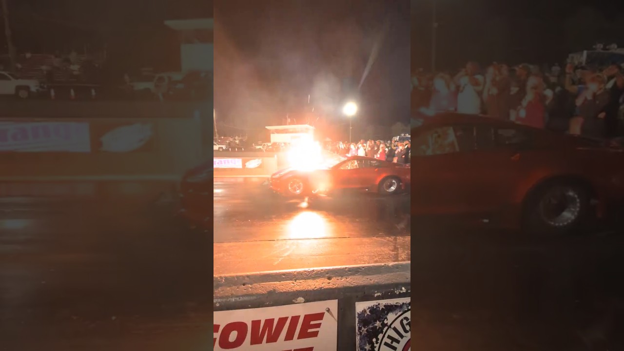Nitrous backfire on Illuminati Corvette! #bridgewars #fastfred #fast #corvette #dragrace