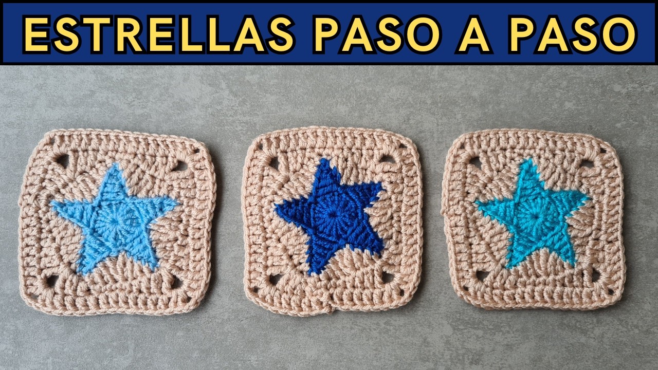 C&oacute;mo tejer un Granny Square de Estrella ⭐ | Tutorial Paso a Paso en Crochet