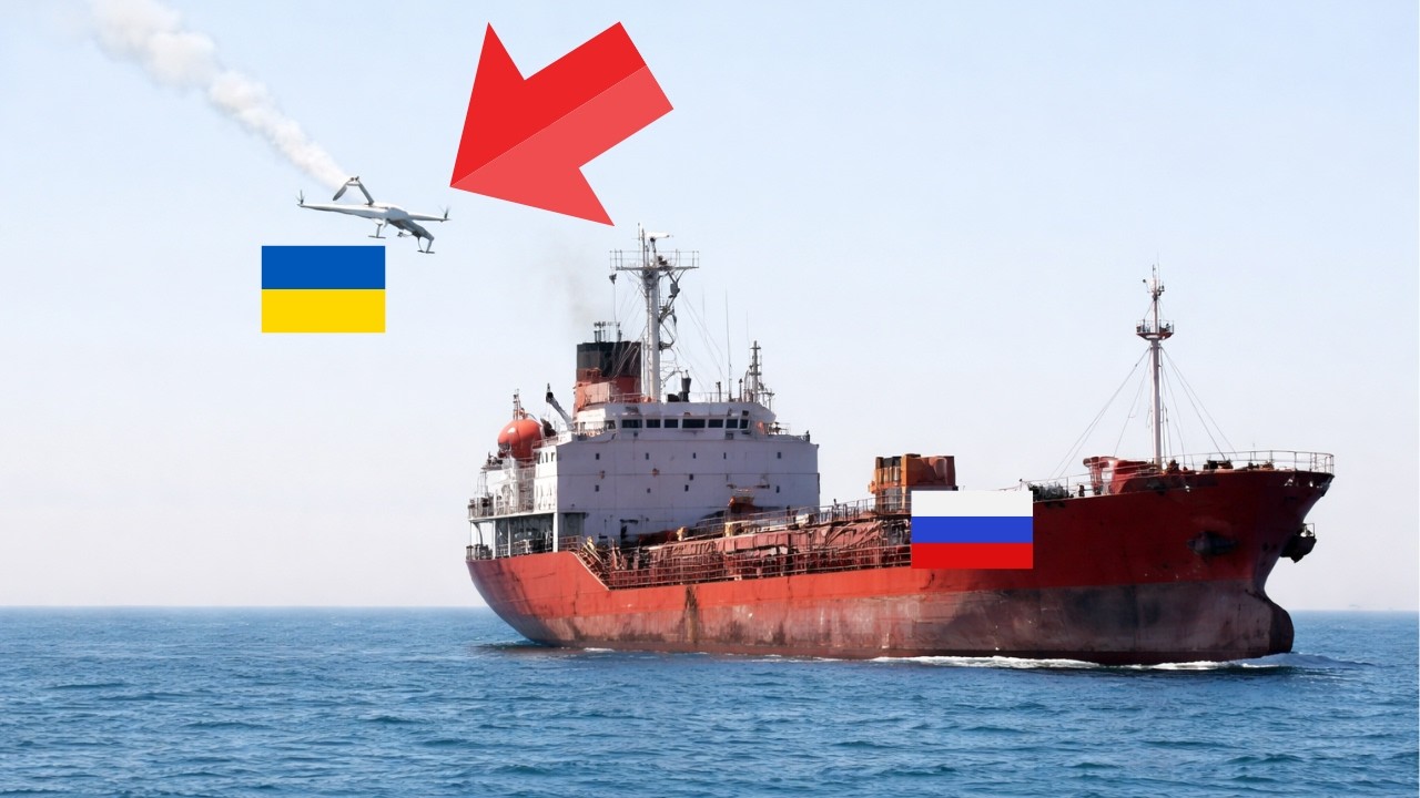 Xem Máy Bay Không Người Lái Của Ukraina PHÁ HỦY  Hoàn Toàn Một Tàu Chở Dầu Của Nga