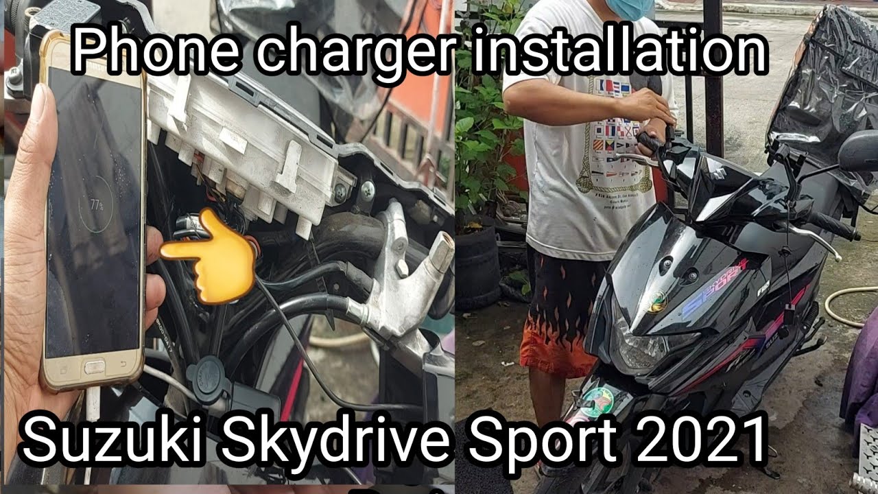 Suzuki skydrive sport 2021 phone charger installation