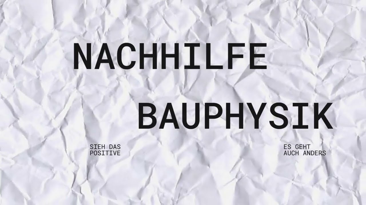 Nachhilfe in Bauphysik Architektur / Bauingenieur - Lernen mit Chris - Online, einfach, erfolgreich