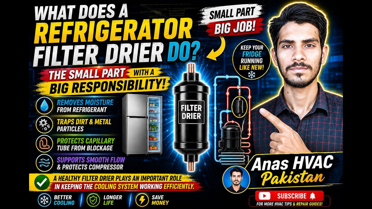 ❄️ What Does a Refrigerator Filter Drier Do? | Complete Beginner Guide | HVAC & Refrigeration