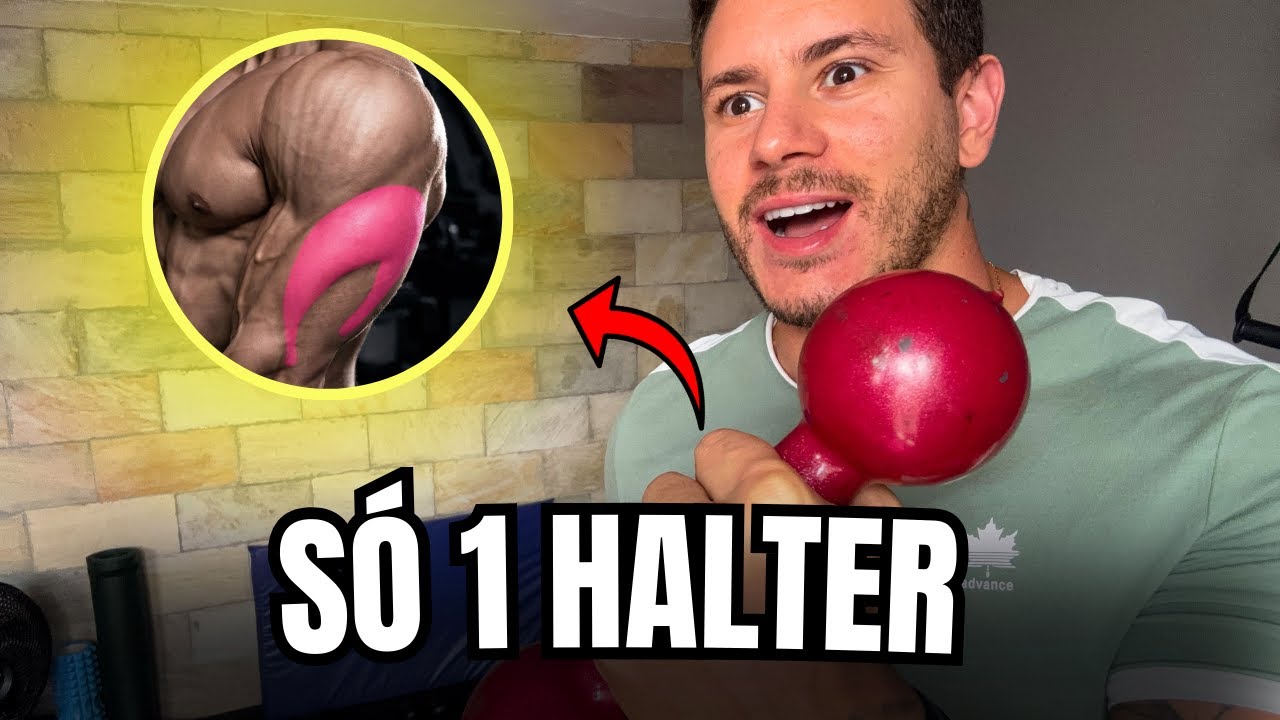 Tríceps Gigante com 1 Halter: 4 exercícios para explodir o braço!