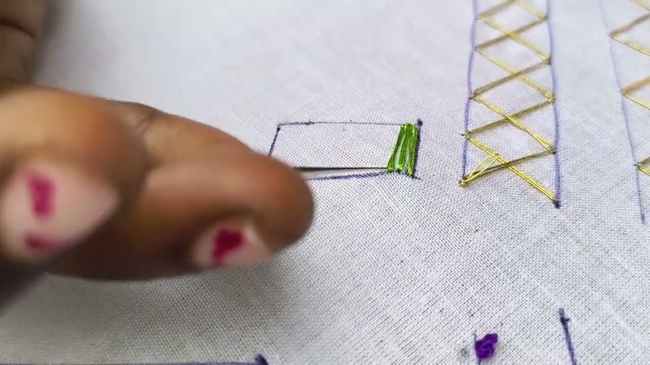 Single side lock stitch free aari online class 11@poomiaaridesigner 