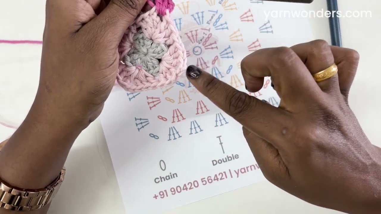 Granny Square wednesdays_ basic granny Square - Week 1