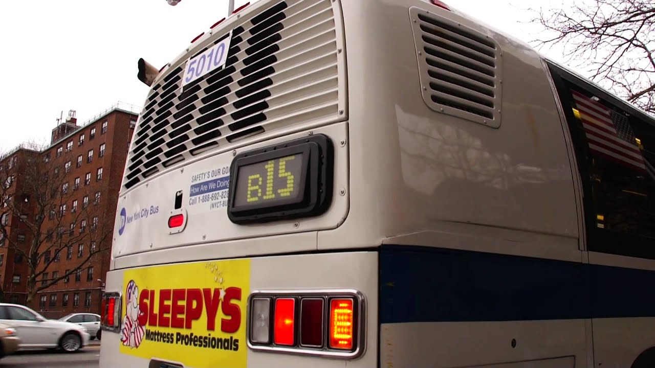 MTA New York City Bus 1998 NovaBus RTS-06 5010 On The B15 @ Linden Blvd & Elderts Lane