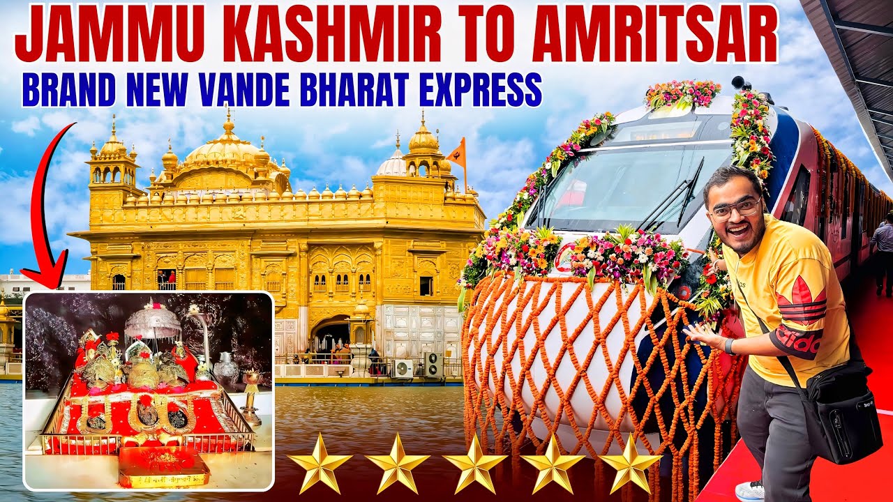 Jammu Kashmir to Amritsar Vande Bharat Express Inaugural Journey | Most Luxurious Train 😍