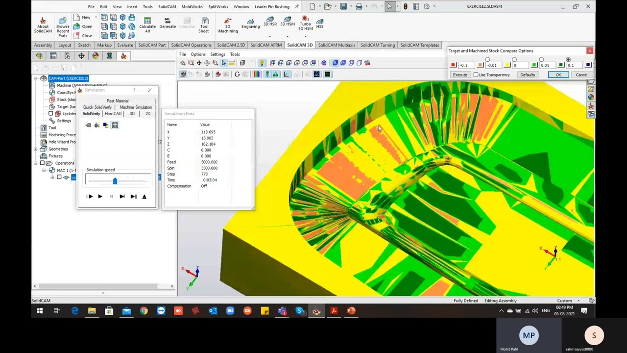 Solidcam training day8|3D CNC programming #solidcam2023 #vmc