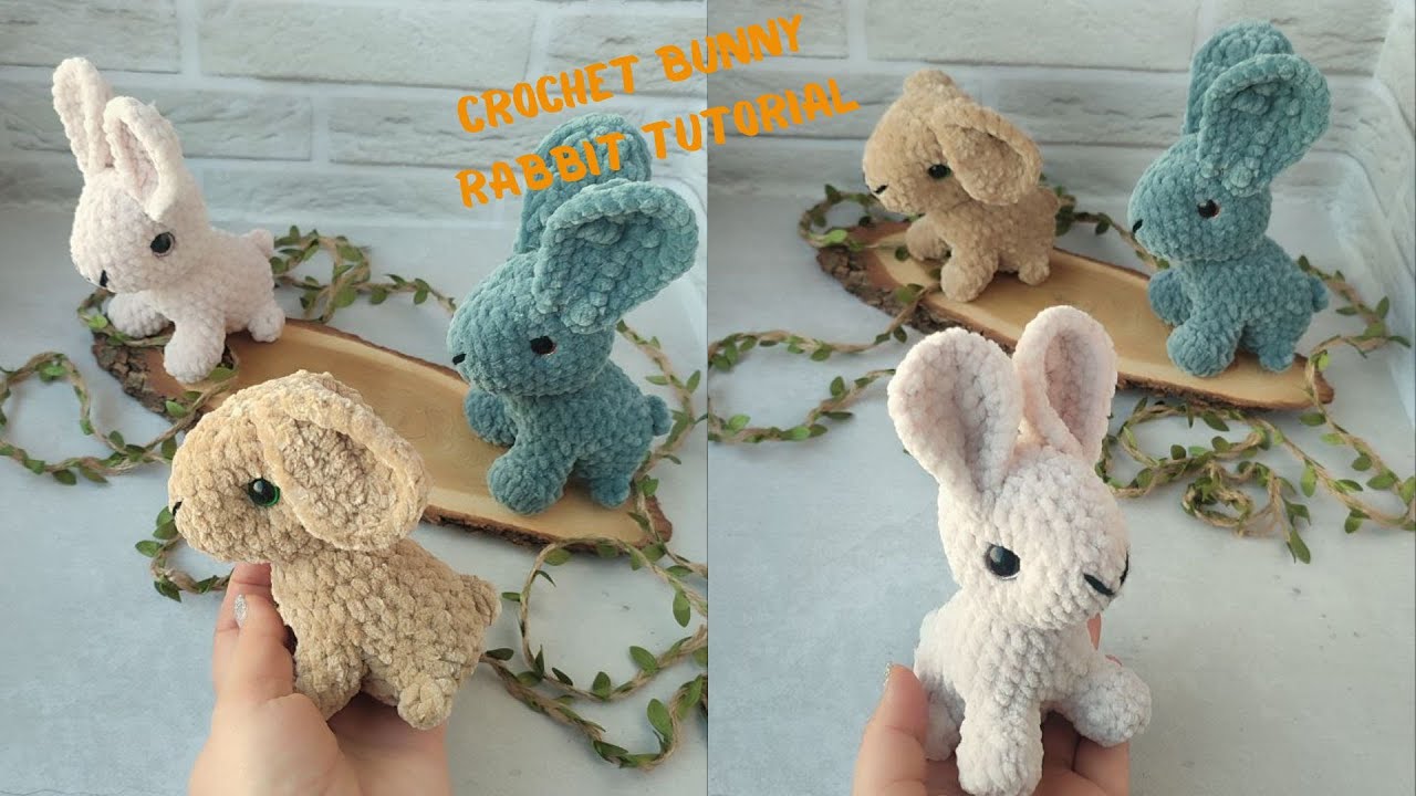 Crochet Bunny Rabbit Amigurumi, Easy Beginner-Friendly Tutorial Crochet Bunny Rabbit