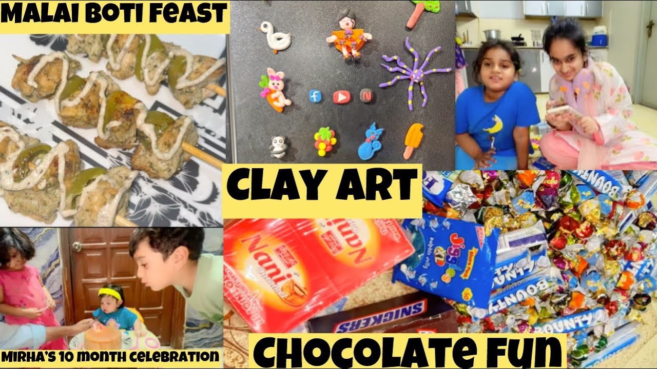 Mirha’s 10 Months Celebration🥳| Chocolate Fun & Malai Boti Feast!😍| Hamari Duniya🫶🏻