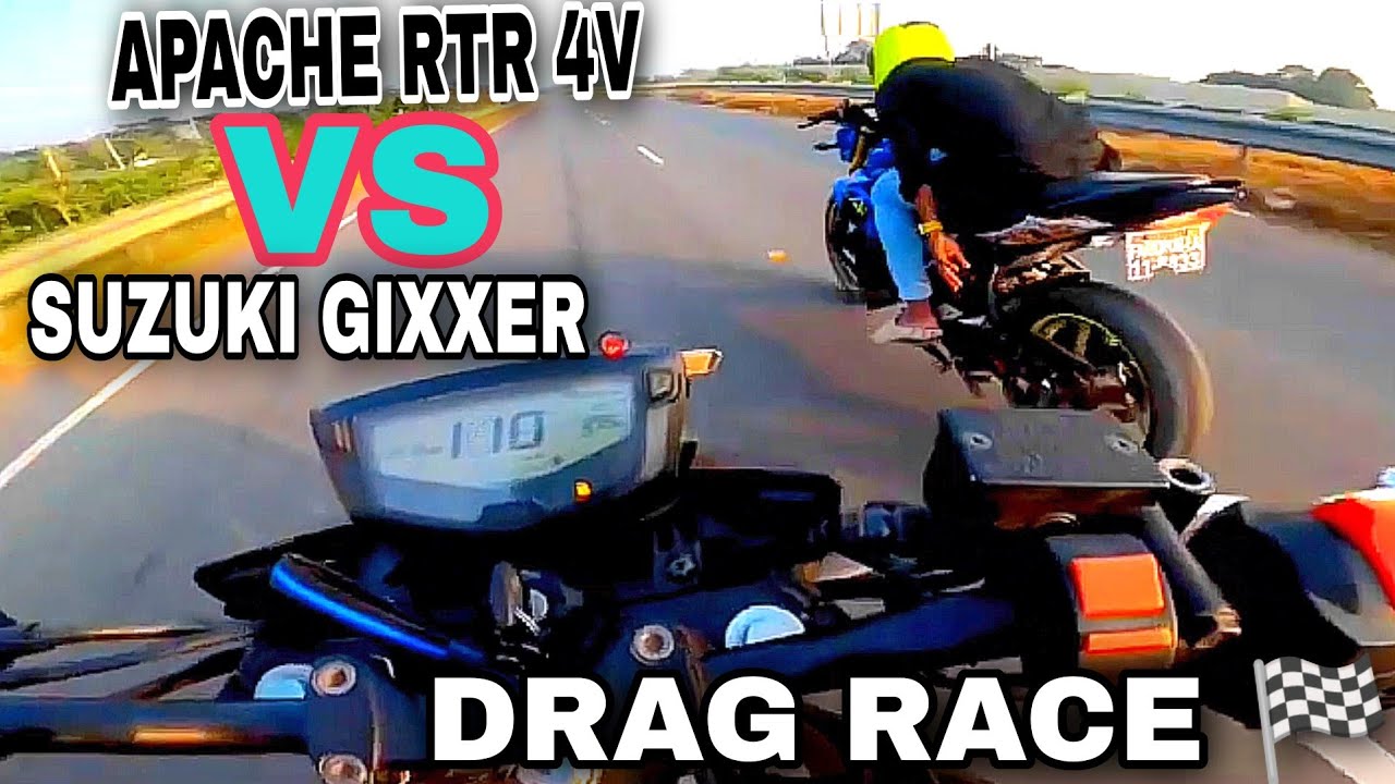 Apache RTR 160 4V vs Suzuki Gixxer 155 Drag Race |@demonblogs8939