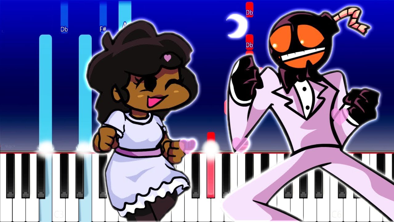 Heartbass - Whitty And Carol The Date Week - Friday Night Funkin (Piano Tutorial)
