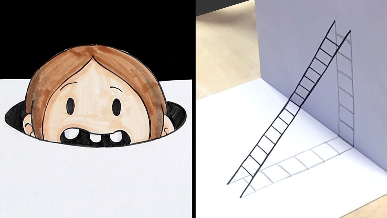 COMO FAZER DESENHOS 3D - O resultado é IMPRESSIONANTE