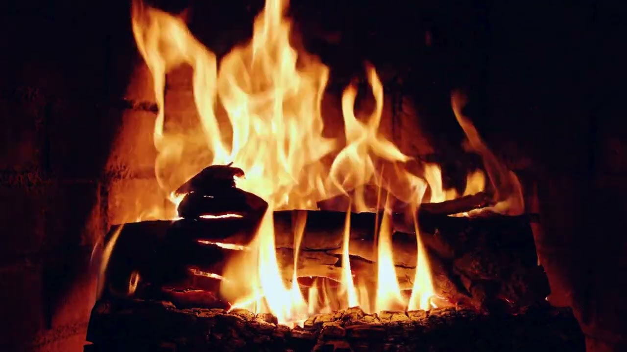 Şömine Ateşi 2🔥 (Odun yanma Sesi Eşliğinde) 3 Saat - Fireplace 4K UHD - TV