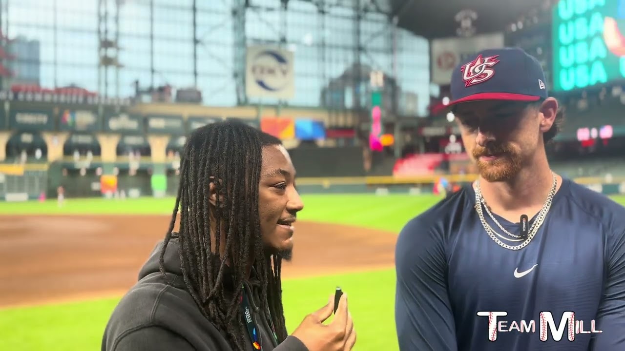 Team USA pitcher Nolan McLean who will start in the World Baseball Classic Championship